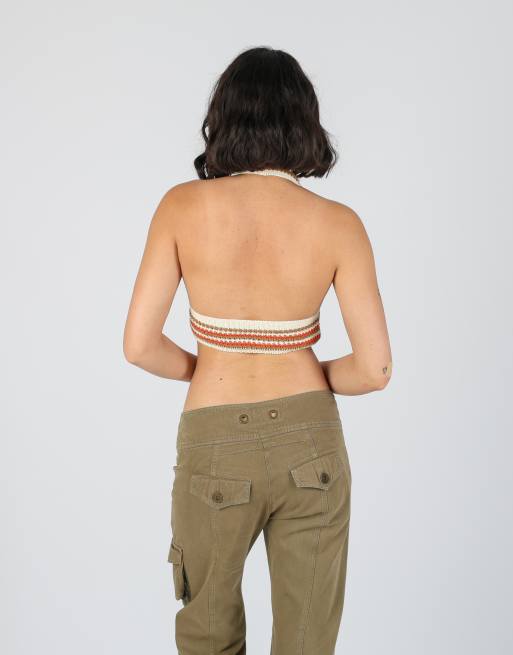 Vintage Unbranded XS woven top in cream, 2 of 4