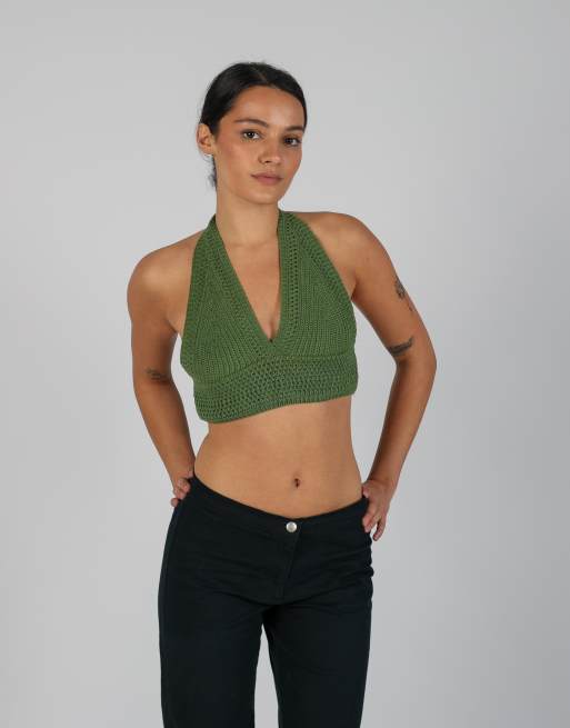 Vintage Unbranded XS woven top in light green, 3 of 4