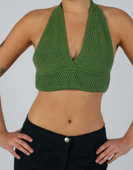 Vintage Unbranded XS woven top in light green, 4 of 4