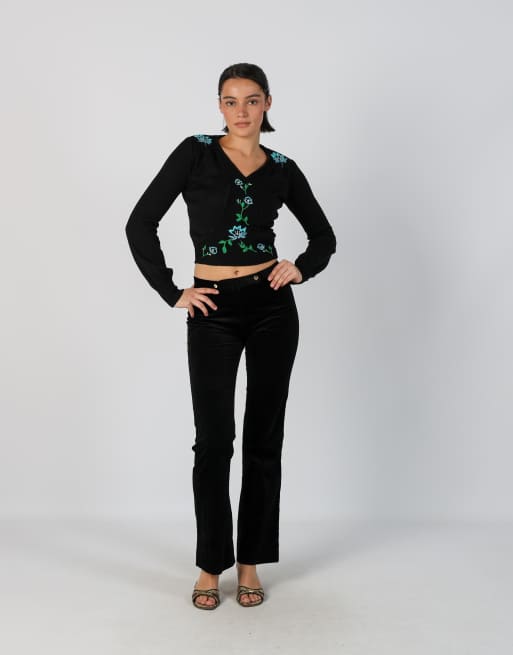 Vintage Unbranded XS woven trousers in black, 1 of 4