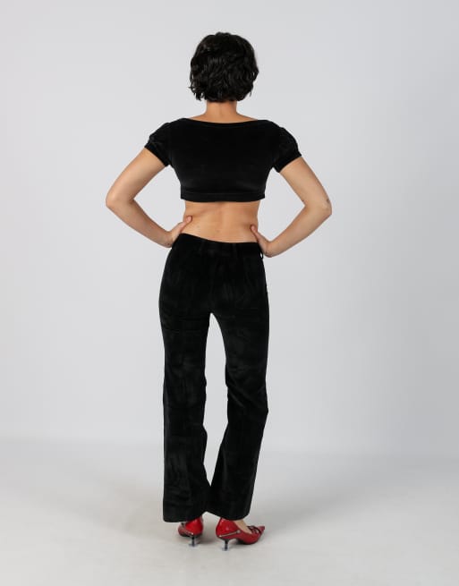 Vintage Unbranded XS woven trousers in black, 3 of 4