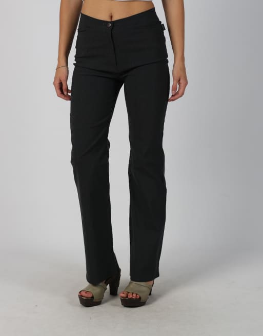 Vintage Unbranded XXS formal trousers in charcoal grey, 2 of 4