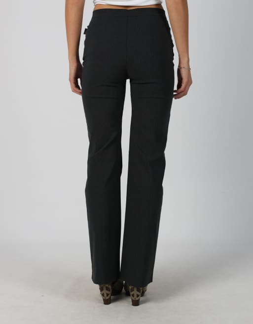 Vintage Unbranded XXS formal trousers in charcoal grey, 4 of 4