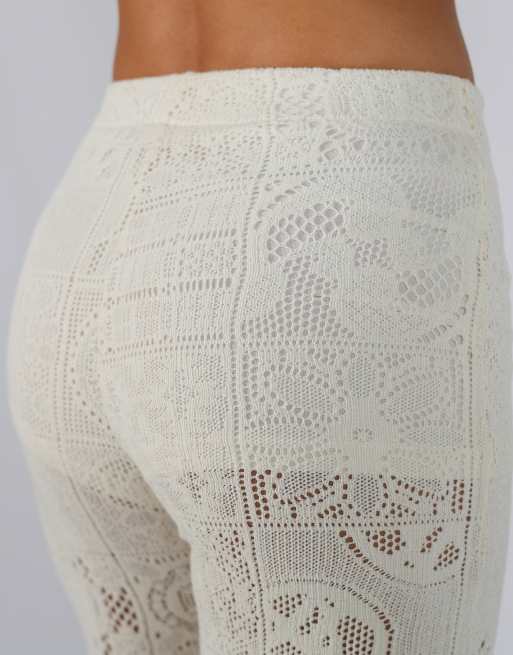Vintage Unbranded XXS woven trousers in cream, 4 of 4