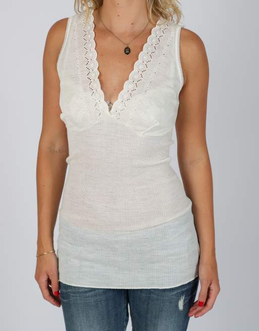 Vintage Unbranded XXS woven vest in cream, 4 of 4