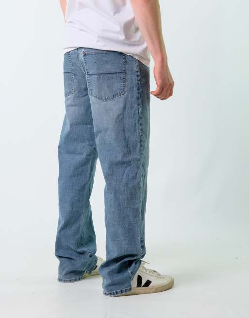 Vintage Union Branded 34x34 Denim Carpenter Baggy Jeans Blue