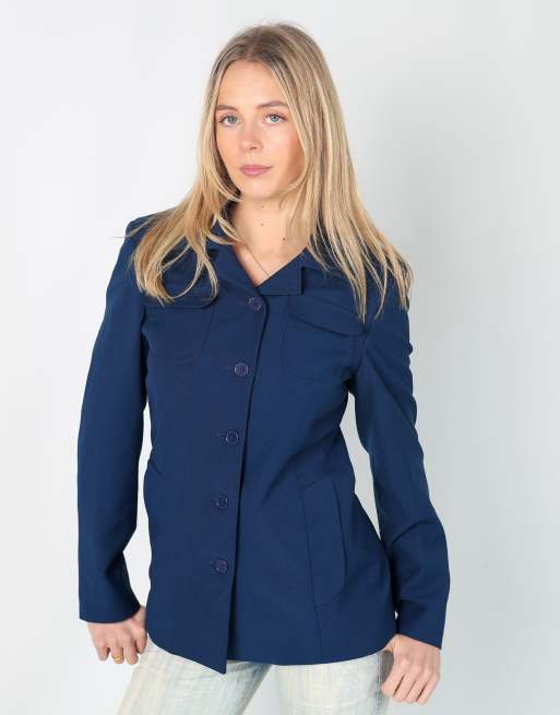 Vintage United Colours of Benetton L blazer in blue