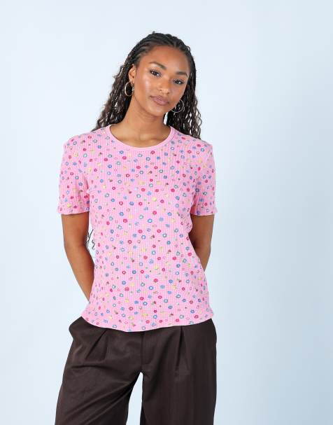 Vintage United Colours of Benetton M baby tee in baby pink - view 1