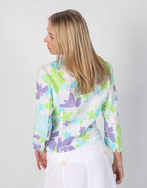 Vintage United Colours of Benetton M blazer in multi colured, 2 of 4