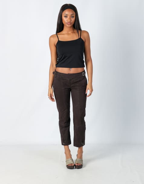 Vintage United Colours of Benetton M casual trousers in brown - view 1