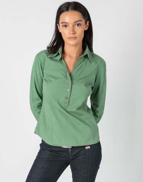 Vintage United Colours of Benetton M Shirt Light Green - view 1