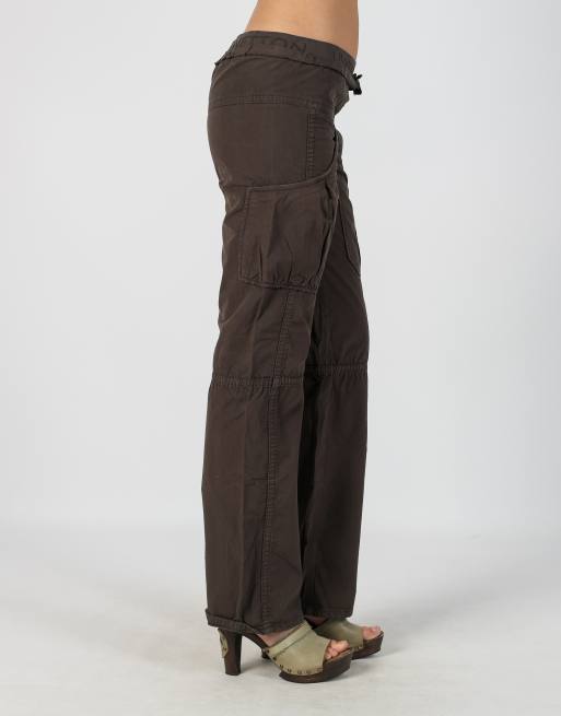 Vintage United Colours of Benetton S cargo pants in brown, 2 of 4