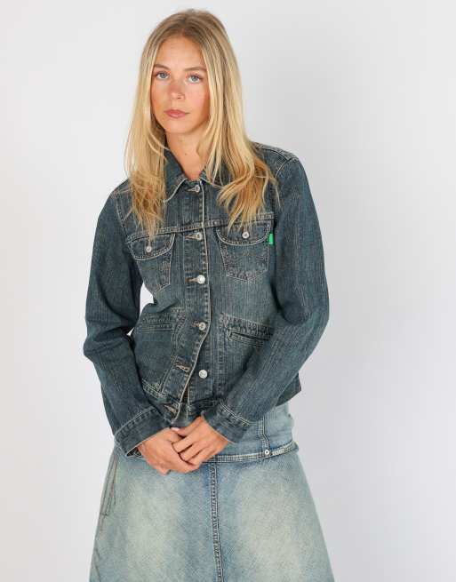 Vintage United Colours of Benetton S denim jacket in blue
