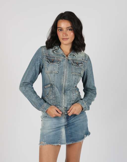 Vintage United Colours of Benetton S denim jacket in blue