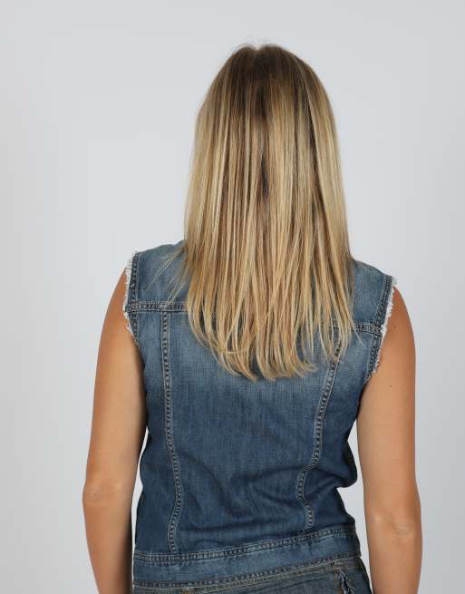 Vintage United Colours of Benetton S denim jacket in blue, 2 of 4