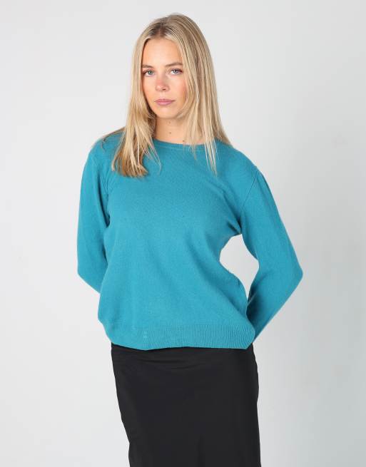 Vintage United Colours of Benetton S knitted jumper in blue