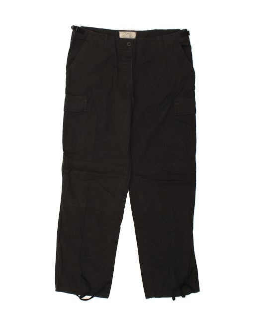 Vintage Univers Size XL Straight Cargo Trousers in Black