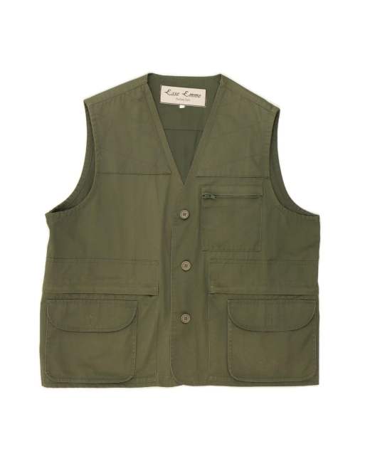 Vintage Utility Gilet It 52 XL In Khaki