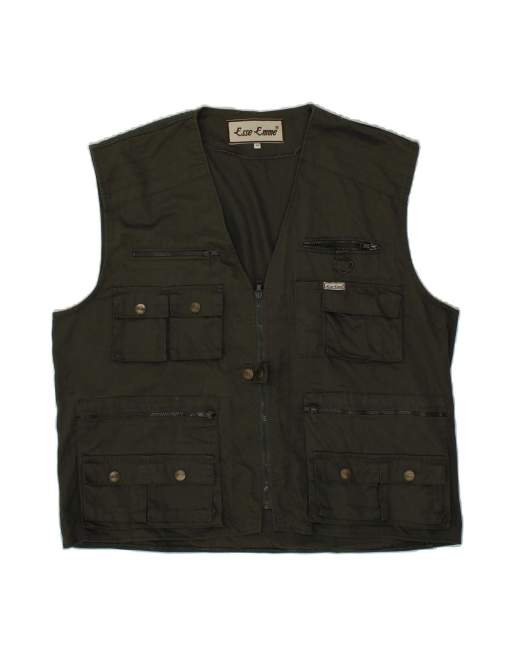 Vintage Utility Gilet It 58 4XL In Green