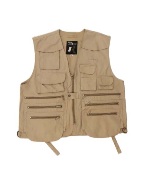 Vintage Utility Gilet UK 38 Medium In Brown - view 1