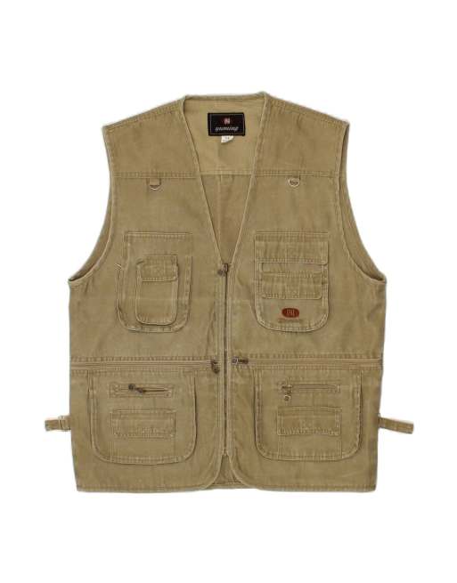 Vintage Utility Gilet UK 38 Medium In Khaki