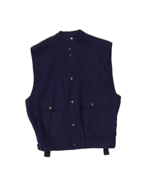 Vintage Utility Gilet UK 40 Large In Blue