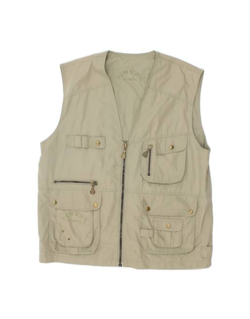 Vintage Utility Gilet UK 40 Large In Grey