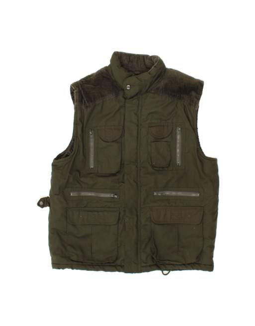 Vintage Utility Gilet UK 40 Large In Khaki