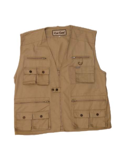 Vintage Utility Gilet UK 42 XL In Beige - view 1
