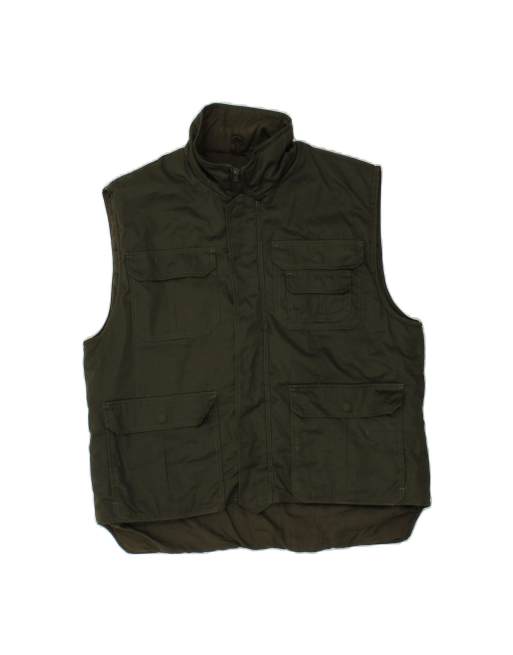 Vintage Utility Gilet UK 42 XL In Green