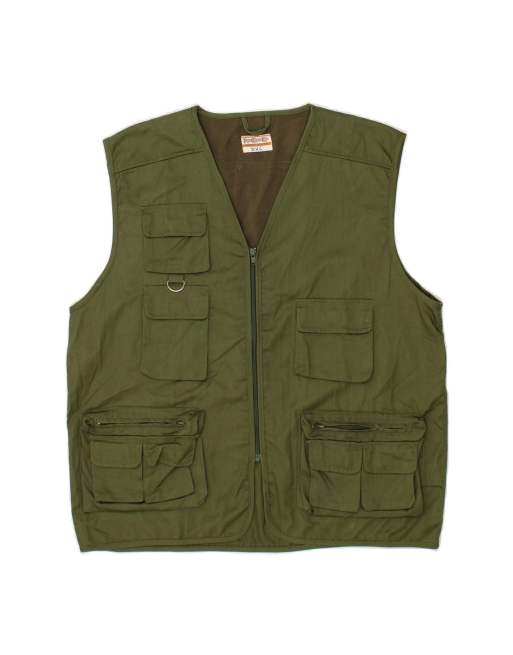 Vintage Utility Gilet UK 44 2XL In Green