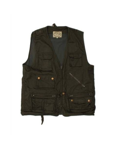 Vintage Utility Gilet UK 44 2XL In Khaki - view 1