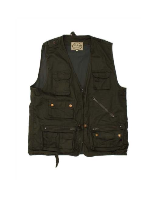 Vintage Utility Gilet UK 44 2XL In Khaki