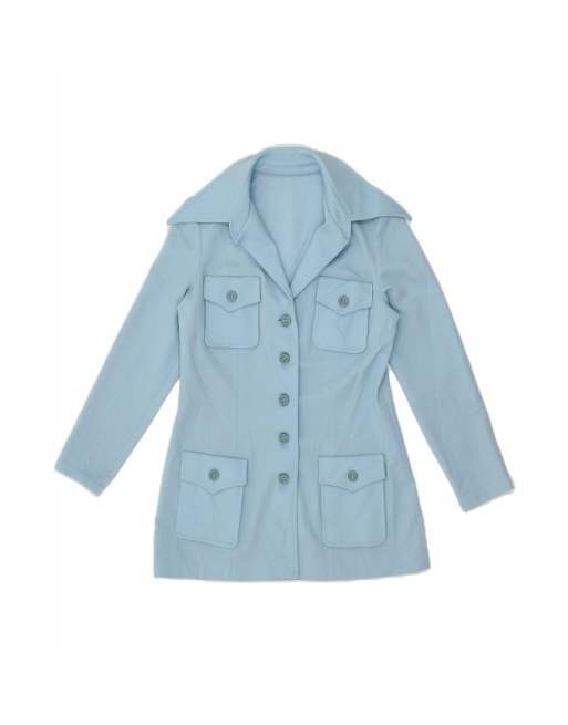 Vintage Utility Jacket UK 14 Medium In Blue