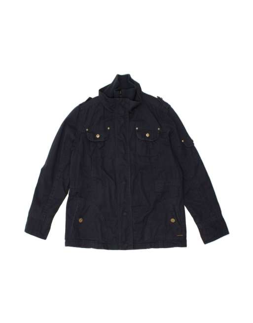 Vintage Utility Jacket UK 14 Medium In Blue