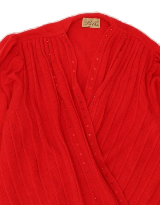 Vintage V-neck Jumper Sweater UK 18 XL In Red, 3 of 4
