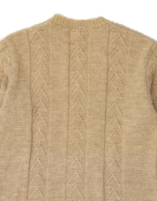 Vintage V-neck Jumper UK 14 Large In Beige, 4 of 4