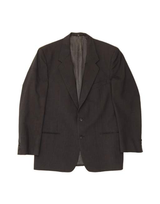 Vintage Valentino 2 Button Blazer Jacket It 50 Large In Grey Houndstooth
