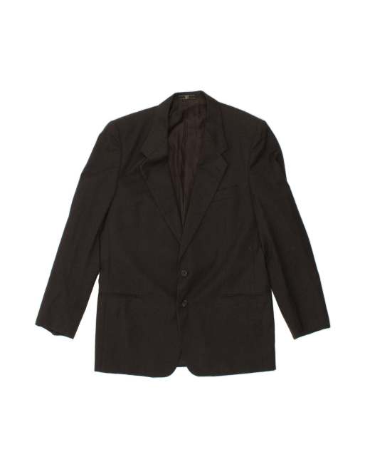 Vintage Valentino 2 Button Blazer Jacket It 52 XL In Black Virgin