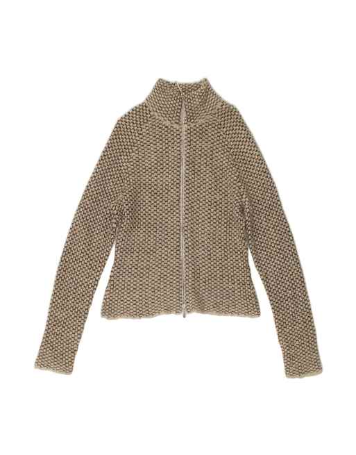 Vintage Valentino Cardigan Sweater UK 18 XL In Grey Check Virgin