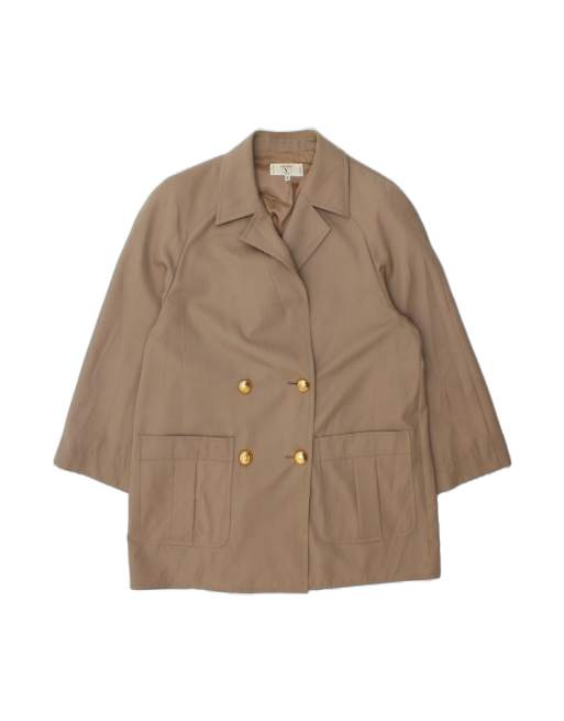Vintage Valentino Double Breasted Coat It 44 Medium In Beige