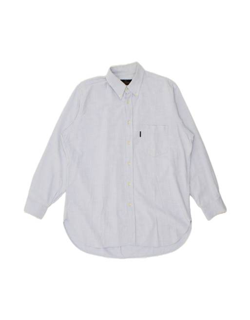 Vintage Valentino Loose Fit Shirt Size 41 Medium In Blue Pinstripe