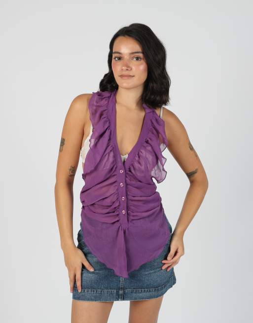Vintage Valentino M blouse in purple