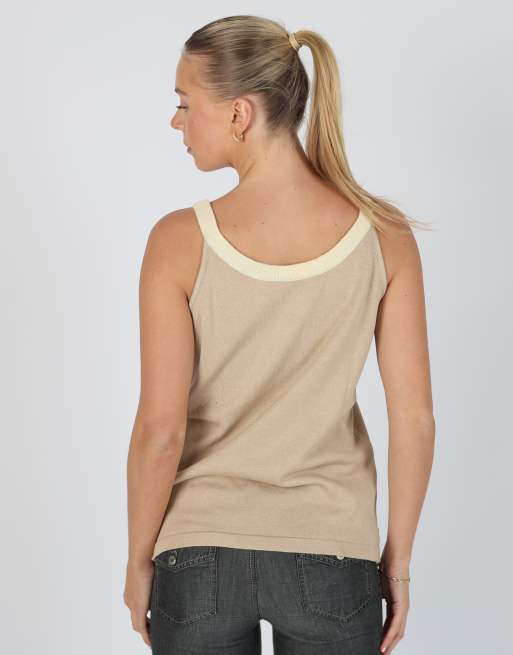 Vintage Valentino M knitted top in tan, 2 of 4