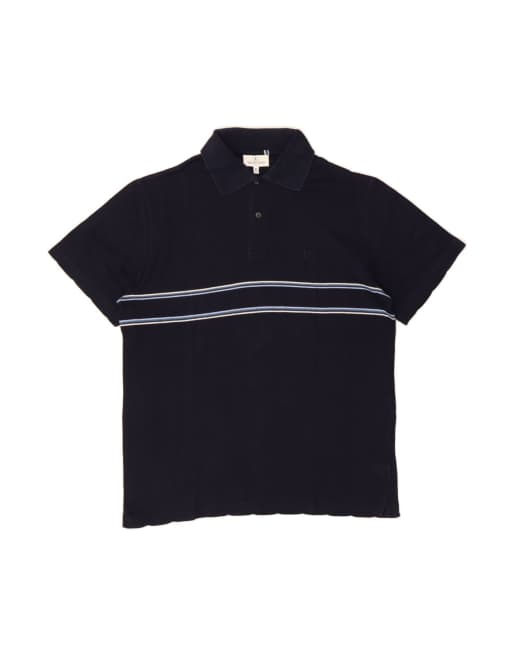 Vintage Valentino Polo Shirt XL In Blue Striped