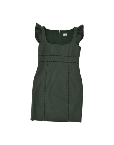 Vintage Valentino Sheath Dress It 46 Large In Green - view 1