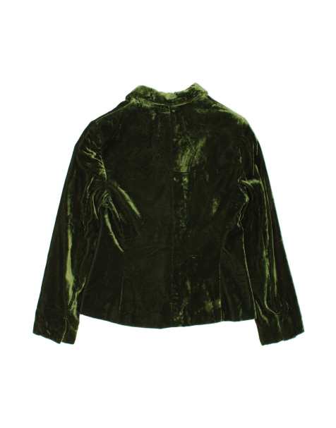 Vintage Valentino Velvet Blazer Jacket UK 10 Small In Green - view 2