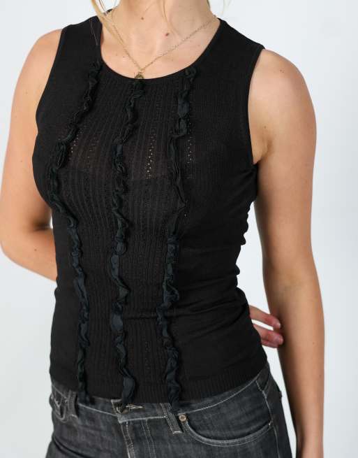 Vintage Valentino XS cami in black, 4 of 4
