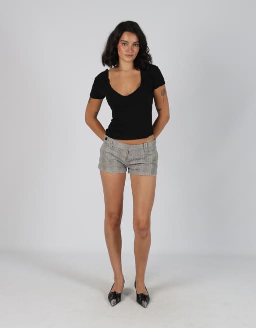Vintage Vans S woven shorts in grey