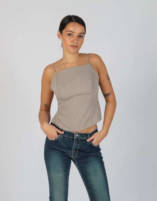 Vintage Vaporum S cami in brown